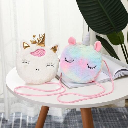 New Childrens Cartoon Cute Girl Shoulder Messenger Cute Unicorn Animals Messenger Bag bag Cute Princess Mini Handbag Toy