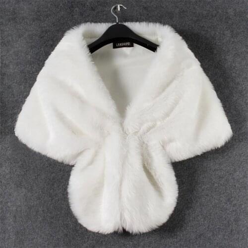 Свадебные меховые накидки SZWBridal China At AliExpress