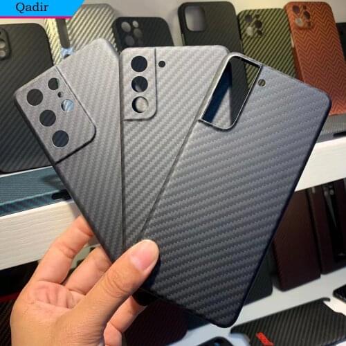 Qadir Genuine carbon fiber phone Case For Samsung Galaxy S21 Ultra Ultra-Thin and Lightweight for S21Pro Rugged Protective shell