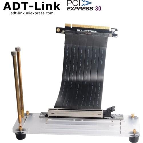 Vertical Graphics Card Holder Kickstand Bracket Standoff with PCI-E PCIe 3.0 GEN3 16X Riser Extension Cable 10-60CM