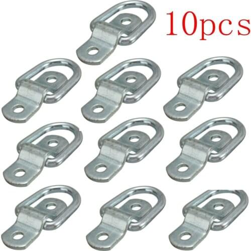 10pcs/kit Lashing Ring Staple Cleat Tie Down Trailers For Vans Trucks Horsebox Boat Ropes