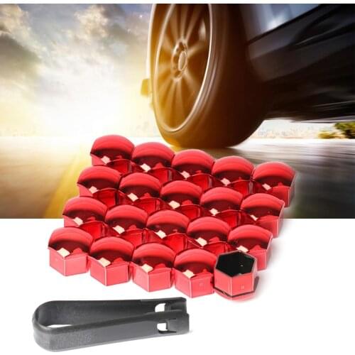 20Pcs Car Wheel Nut Caps Auto Hub Screw Cover 17mm Bolt Rims Exterior Decoration Special Socket Protection Dust Proof