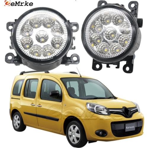 2PCS Car Styling 9-Pieces LED Fog Light Lamp H11 12V Halogen Fog Lights DRL for Renault Kangoo Grand Kangoo E.Z. X-track 2014-18