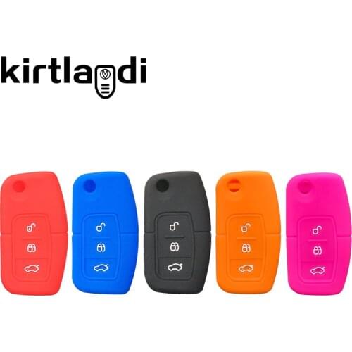 3 Buttons Remote Silicone Key Case Shell Holder Fob for Ford Focus 2 EcoSport Focus C Max S-MAX Fusion Keychain Auto Accessories