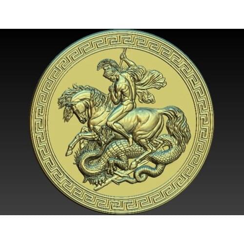 3d STL relief models for cnc or 3D printers in STL file format-saint-george