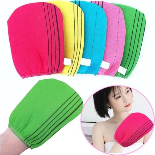 4pcs/Set Double-Sided Towel Korean Exfoliating Bath Washcloth Shower Spa Exfoliator Two-Sided Bath Glove Body Cleaning Tool