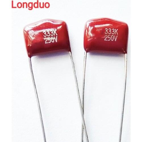 50pcs 333 33nf 0.033uf 250V Type CBB Metallized Polypropylene Film Capacitor