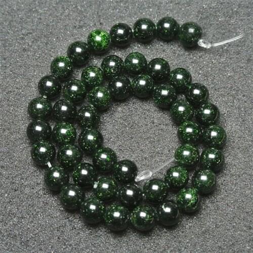 6-10mm Natural smooth green sandstone round Stone Beads For DIY necklace bracelet jewelry making 15 "free delivery