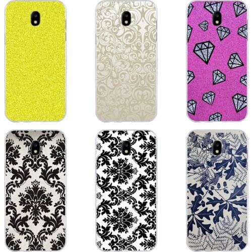 89H black and white flower wallpaper Soft Silicone Tpu Cover phone Case for Samsung j3 j5 j7 2016 2017 a3 2016 a5 2017 a6 2018