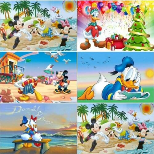 Full Drill 5D DIY Diamond Painting"Donald Duck and Mickey Mouse"Embroidery Cross Stitch 5D Rhinestone Disney