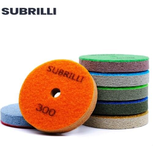 Diamond Sponge Polishing Pads 3" 7 Pieces/Lot For Granite Marble Artificial Stone Polish Cleaning Tool Wet Sanding Buffing Disc