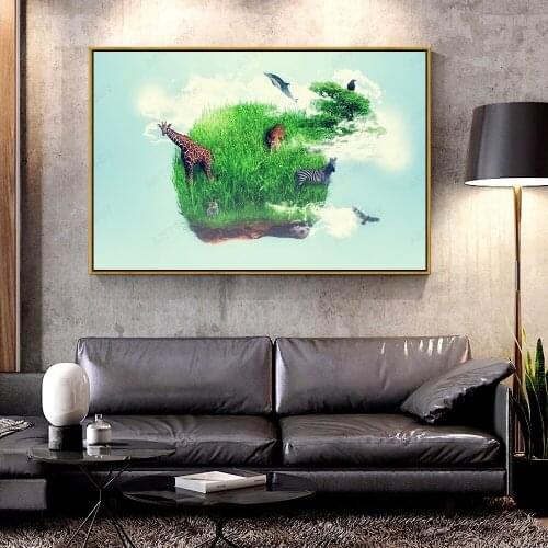 Artcozy Oil Canvas Painting wildlife deer For Home Decoration Wall Art