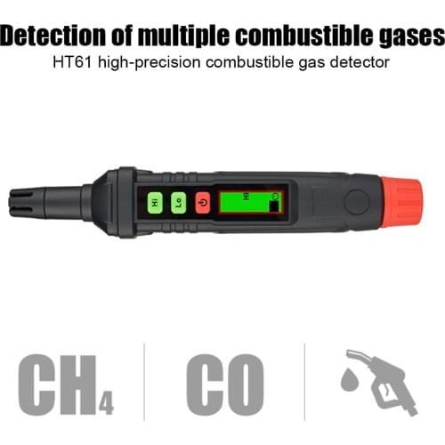 HT61 Household Gas Leak Detector Gas Analyzer Pen Type Mini Portable PPM Meter Combustible Flammable Natural Tester