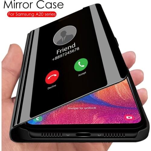 A20s Case For Samsung Galaxy A20 a20e a20s Smart mirror Flip Cover Case on for Samsung galaxy a 20 s e 20s 20a 20e Coque Fundas