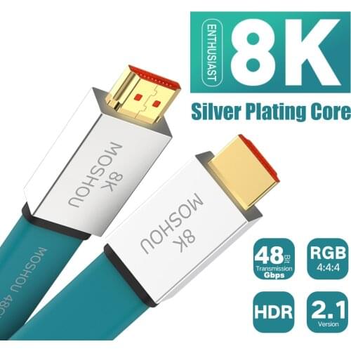 Enthusiast HDMI-compatible 2.1 Cable Ultra-HD (UHD) 8K@120Hz Cable 48Gbs for PS5 PS4 Male to Male Audio Video Cable 1M 2M 5M 15M