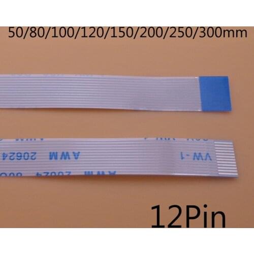 2pcs 12P FFC FPC Flexible Flat Cable 0.5mm / 1.0mm Pitch 12Pin Type A / B Length 50mm 80mm 120mm 100mm 150mm 200mm 250mm 300mm