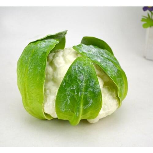 050 Simulation of cauliflower PU fake fruit vegetables, home decoration display props model 14*9cm