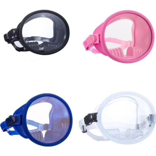 Classic Oval Dive Mask-Silicone Comfort Fit - Fog Free Tempered Glass Lens-Snorkeling & Spearfishing-Retro Single Lens
