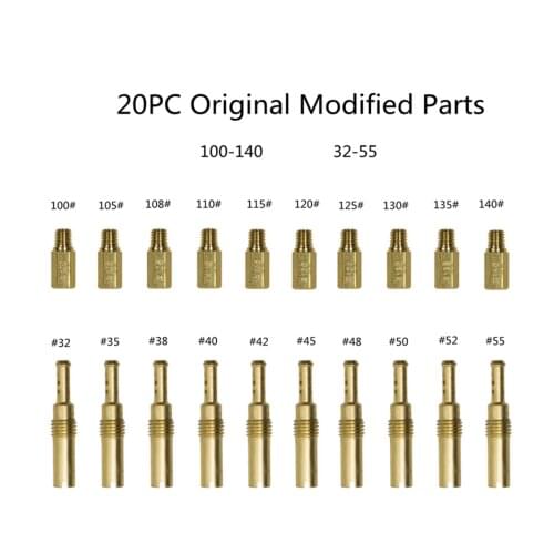 20Pcs Carburetor Main Jet Kit Set Pilot Jet for PWK Keihin OKO CVK Motorcycle Accessories
