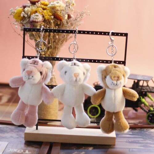 Cool Cartoon little tiger doll plush toy soft keychain Exquisite Pendant baby Soothing doll christmase interesting funny gift