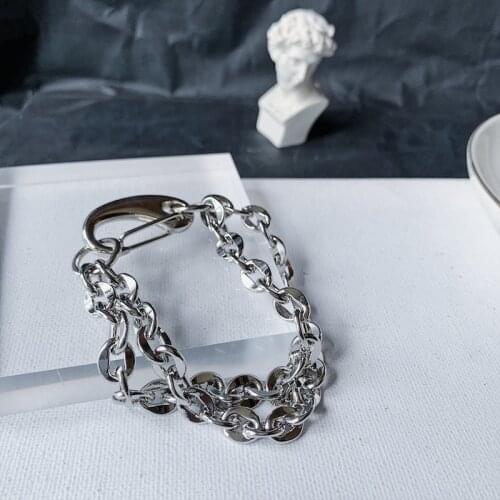 Fashion cold wind wealth life tree couple titanium steel double metal punk wild bracelet hot sale