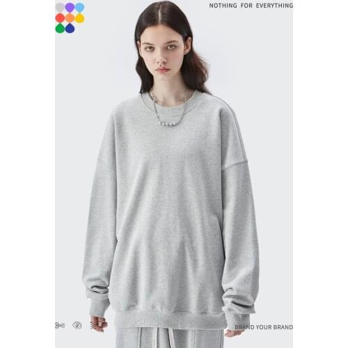 INFLATION 100% Cotton Mens Designer Sweat Suits Mens Grey Sweatsuit Casual French Terry Tracksuit Couple Sweatpant Set