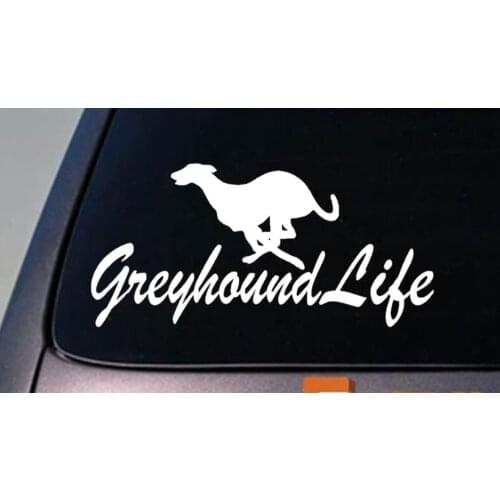 Greyhound life sticker decal dog track rescue dogracing shelter muzzle whippet computer Sticker
