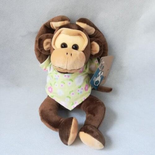 New toy about 24cm brown monkey soft doll magnet monkey with cloth, plush toy,baby toy birthday gift h0339