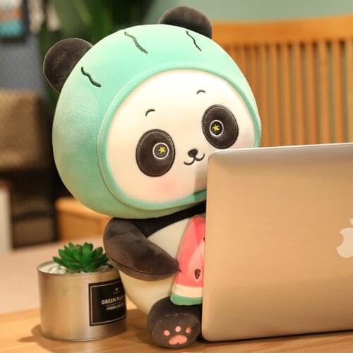 23-60CM Cute New Fruit Panda Plush Toy Kawaii Strawberry Watermelon Panda Plush Animal Doll Home Decoration Girl Holiday Gift
