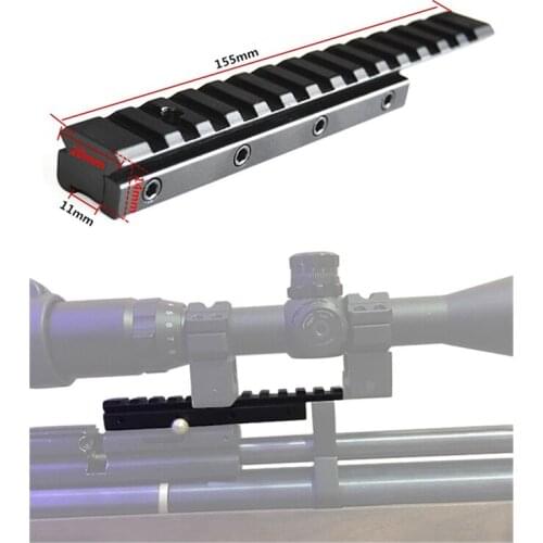 Dovetail Extend Weaver Picatinny Rail Adapter 11mm To 20mm/21mm Extensible Tactical Scope Bases Extend Mount 5.0