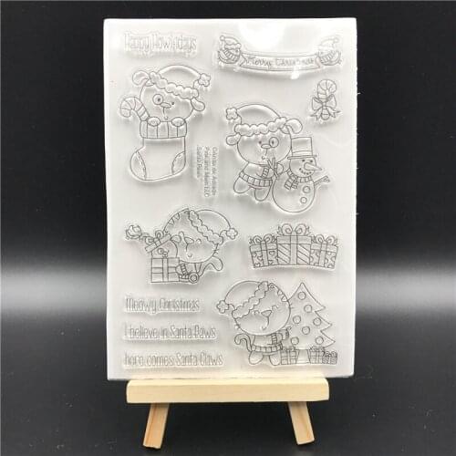 Christmas socks Transparent Clear Silicone Stamps for DIY Scrapbooking/Card Making/Kids Christmas Fun Decoration Supplies A662