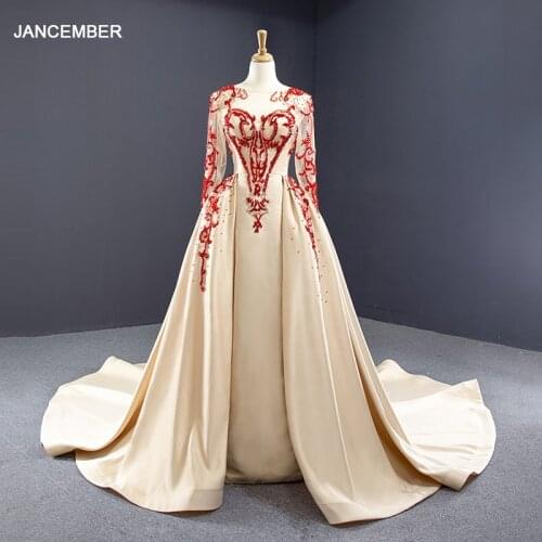 RSM67047 Yellow Elegant New Evening Dress 2021 Red Heart-shaped Beaded Decorative Pattern Activity Party Skirt длинные платья