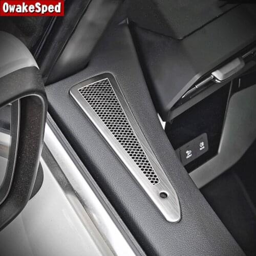 Car Styling Front Door Air Conditioner Outlet Nets Decoration Cover Trim Interior Stickers For Audi A3 2021 Stainless Steel