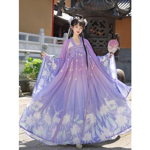XinHuaEase Hanfu Womens Chinese Style Traditional Dresses Clothes Tang Han Dynasty Oriental Fairy Outfit Cosplay Spring Summer