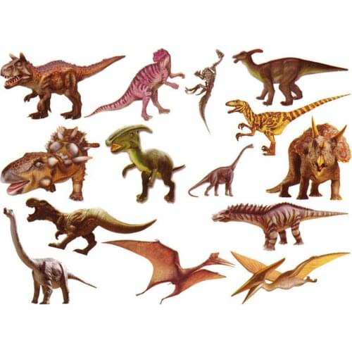 Shellhard Waterproof Temporary Fake Tattoo Stickers Cute Dinosaur Animals Unique Design Kids Child Body Art Make Up Tools