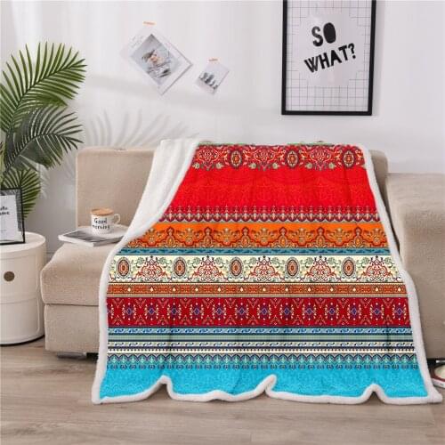 Winter Plush Weighted Velvet blanket like sheep wool Soft thick warm heated Bohemia black nebula blanket child heavy