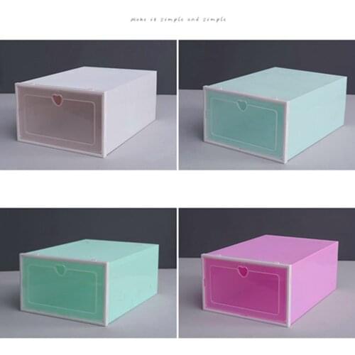 1PC Shoe Boxes Storage Sports Shoes Organizer Divider Drawer Shoes Cabinet Organizer Slippers Storage Box Flip Type