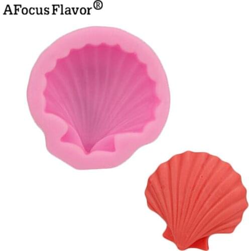 1 Pc Seashells Handmade Soap Silicone Mold Cake Decoration Fold Diy Baking Christmas Gift Decoration Fondant Tools