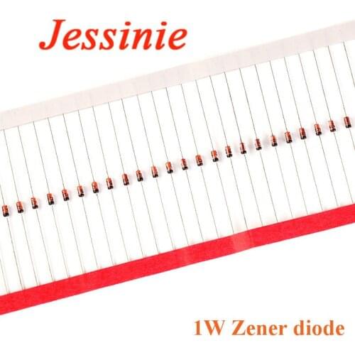 100pcs Original 1W Zener diode DO-41 56V 47V 33V 30V 24V 20V 18V 16V 15V 13V 12V 10V 11V 9.1V 8.2V 7.5V 6.2V 5.6V 4.7V 3.9V 3.3V