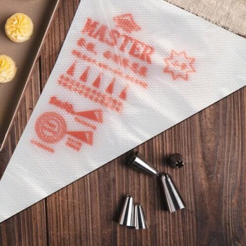 100pcs 3 Size Cake Decorating Pastry Tips Disposable Piping PE Non-stick Bag Icing Cake Cream Decorating Pastry Tip Tool