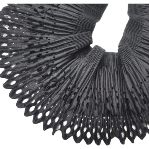 1M New Pleated Tulle Lace Fabric 12cm DIY Sewing Blue Green Purple Yellow Ribbon Lace Trim Craft Supplies Guipure Lace dentelle