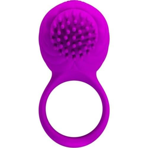 Baile 3 Speed Rotating USB Rechargeable Silicone Cock Ring Clitoral Vibrators For Women Reusable Penis Rings Sex Delay Spray