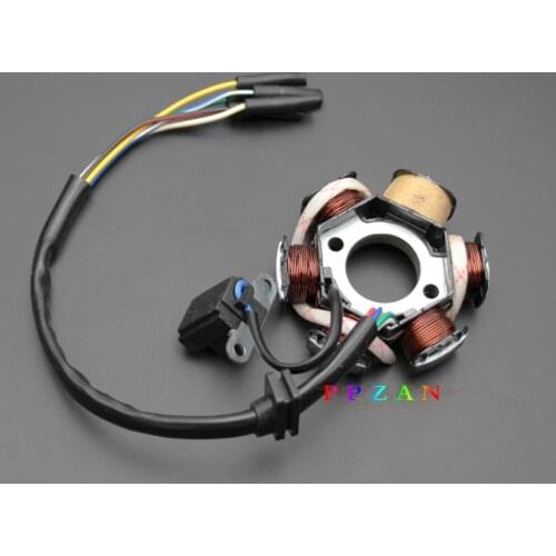 6 Coil Pole MAGNETO Flywheel Stator 50cc 70cc 90cc 110cc 125cc 150cc PIT Quad Dirt Bike ATV Buggy NEW PPZAN