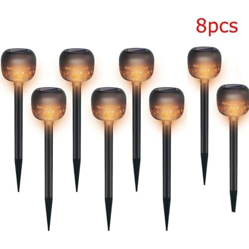 8/4pcs Solar Led Light Outdoor Garden Lights LED Solar Flame Lamp Flicker Lights for Garden Decoration Automatic On Dusk