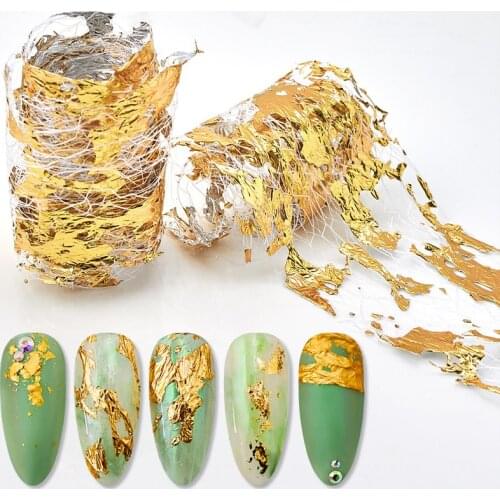 10 Colors Aluminum Foils 3D Mesh Nail Stickers Glitter Line Nail Art Decal Wraps Slider Manicure DIY Nail Art Decorations