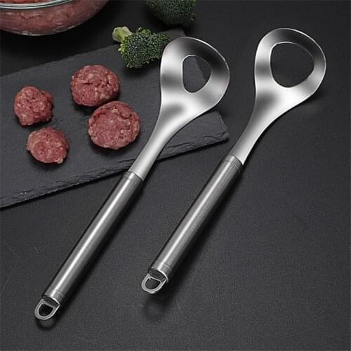 Non Stick Creative Meatball Meat Baller Spoon Maker with Leaked Elliptical Hole Meat Ball Mold Kitchen Gadget Meat Tool