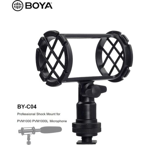 BOYA BY-C04 Camera Microphone Shock Mount for AKG D230 Senheisser ME66 Rode NTG-2 NTG-1 Audio-Technica AT-875R Sony ECM-CG50