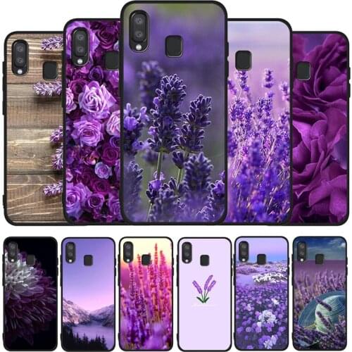 Lavender Purple flower phone Case For Samsung A10 A20E A30 A40 A50 A60 A70 M10 M20 M30S M40 A01 A21 A31 A51 A71 4G Cover