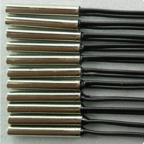 Fast Free ship 100pcs/lot Cylindrical probe 3*20MM 100K 1% 3950 length 60 28# doubling NTC temperature sensor