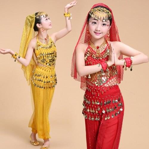 Childrens Belly Dance Costume Set Oriental Dance Girl Belly Dance Indian Belly Dance Clothes Belly Dance Kids Indian Suit